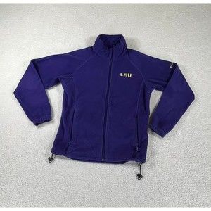 Columbia Full Zip Jacket Womens Sz Small Purple Louisiana State University (LSU)